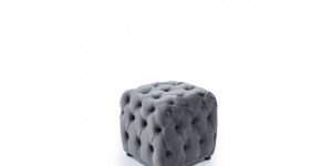 Taburet modern Nobby, pătrat, 48x48x48cm, tapițerie premium, gri/bej renk seçeneği, mobilier outlet.