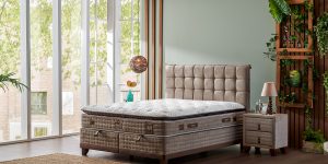 Saltea ortopedică Semi-Moale Cotton Master cu bumbac natural și sistem de arcuri duble Pocket, disponibilă prin Ferremo Otopeni.