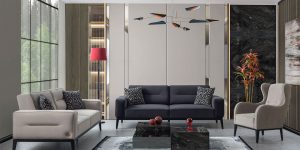 Descoperă setul de canapele Ritmos de la Ferremo: design contemporan, șasiu integral din oțel brevetat și arcuri Zig-Zag. Confort ergonomic și eleganță modernă