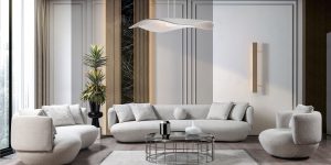Set canapele Navetta Ferremo design contemporan cu structură integrală din oțel