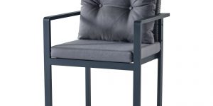 Scaun gradina NEXUS negru, structura stabila 6.3 kg, design ergonomic premium pentru terase de lux si HoReCa, rezistent la intemperii.