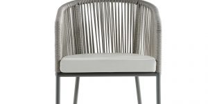 Scaun gradina NOXIA robust 5.5 kg, perne confortabile burete dens, protectie otel inoxidabil, rezistent la intemperii si apa salina, mobilier terasa Ferremo Otopeni.